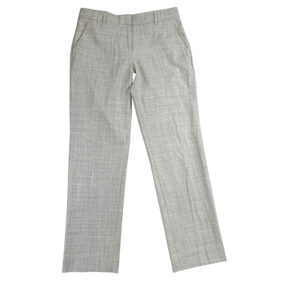 NWT Gap True Straight Ankle Pants Light Grey Heather Stretch Trousers 2 Short